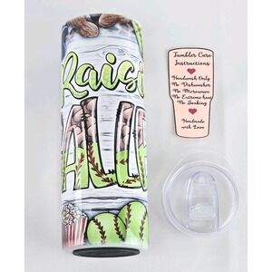 Raising Ballers 20oz Stainless Steel Skinny Tumbler Kids Adult Sports Cup Gift‎